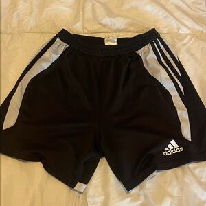Adidas Black and Silver Sports Shorts